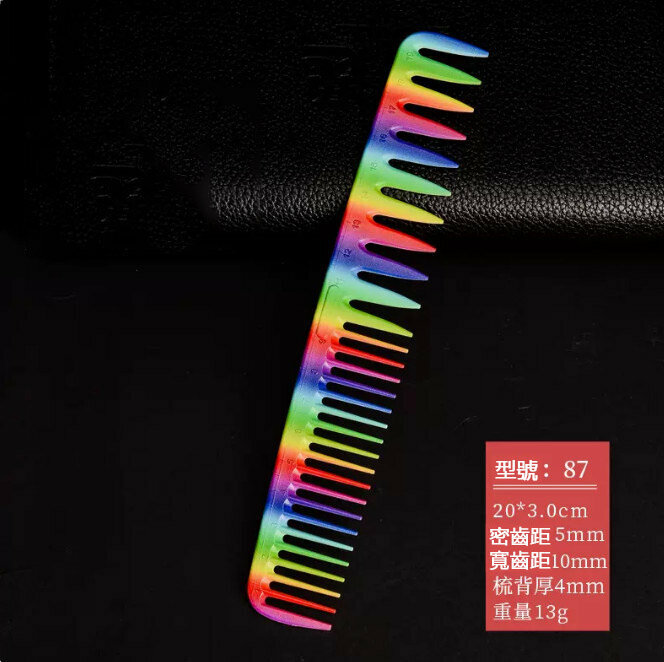 Popular comb (Indian color rainbow comb--87 medium wide teeth)