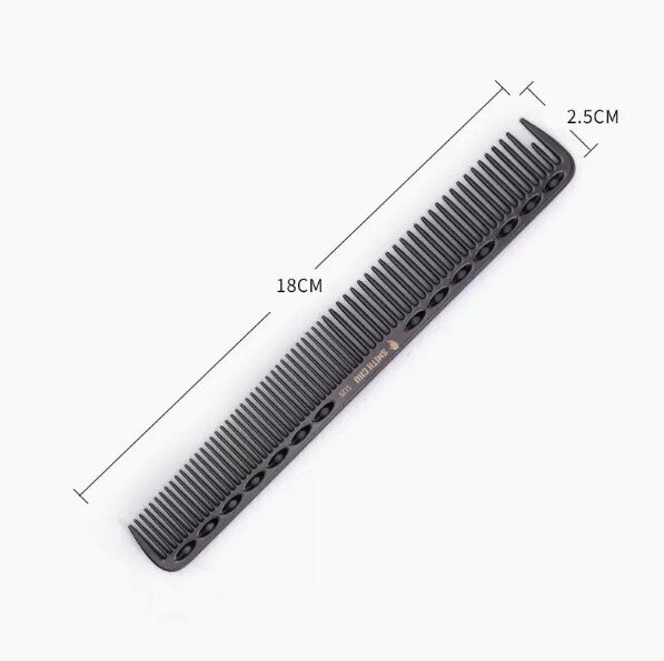 Popular comb (short style, glossy black)
