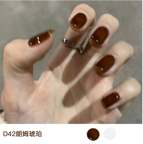 新款指甲油（深棕色42#朗姆琥珀【1支】）