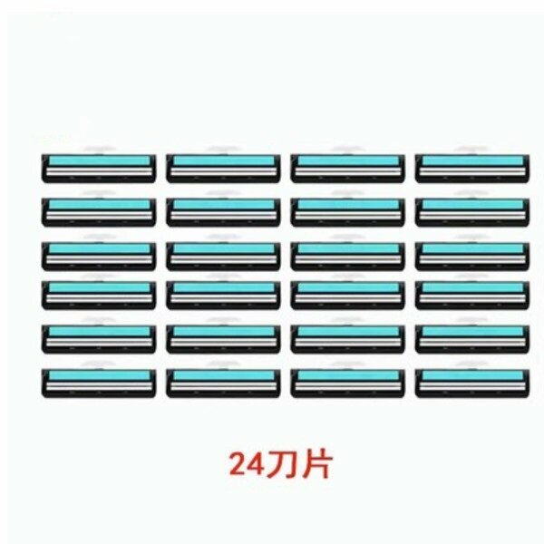 New manual two-layer razor replacement blade (two-layer 24 blades without blade holder)
