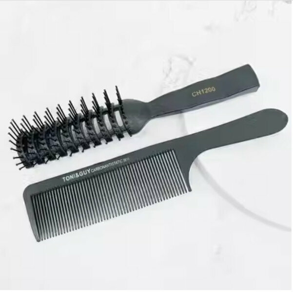 New hairdressing carbon steel comb (model 0611 + rib comb)