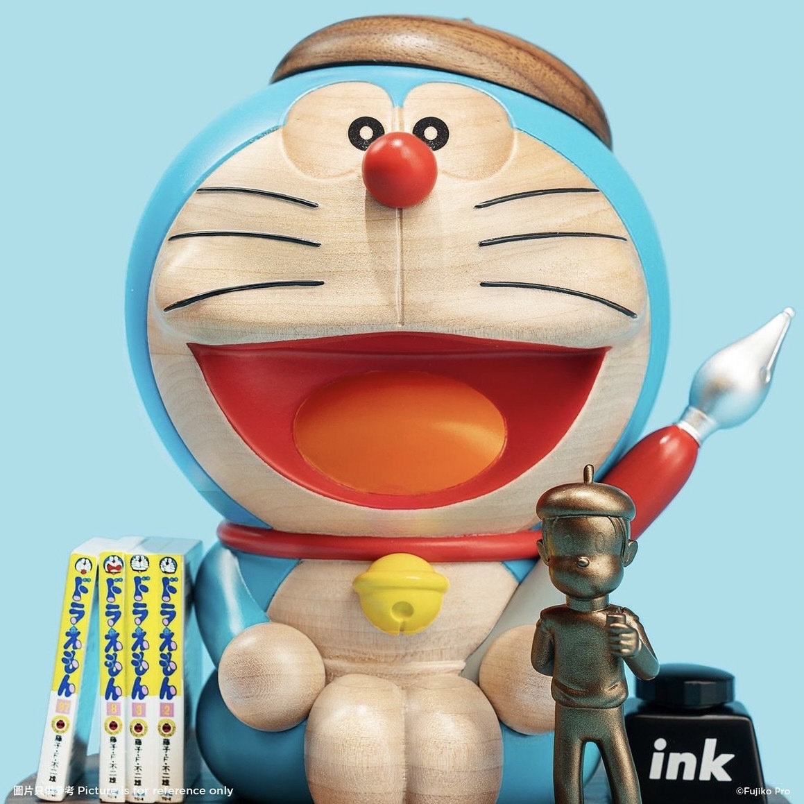 限量500隻) Doraemon Wooden Sculpture 哆啦A夢原木雕塑木雕100%哆