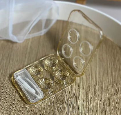 Hot selling contact lens case (Specification: as641 beige [2 pairs])