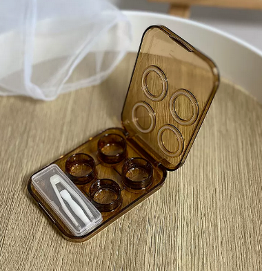 Hot selling contact lens case (specification: as641 brown [2 pairs])