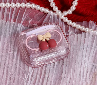 Hot selling contact lens case without lid and no twist lid (Specification: [Cherry] 1 piece)