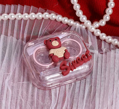 Hot selling contact lens case without lid and no twist lid (Specification: [Little Bear] 1 piece)