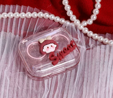 Hot selling contact lens case without lid and no twist lid (Specification: [Girl] 1 piece)