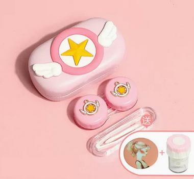 Hot Selling Contact Lens Dual Companion Box (Specifications: Compact Box Sakura [Free Cleaner + Portable Mirror])