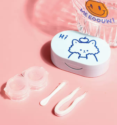 Hot Selling Contact Lens Care Storage Box Contact Lens Case (Specification: Cartoon [Blue Fox])