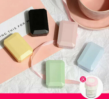 Hot selling simple frosted contact lens box myopia contact lens box (specifications: five colors simple - [full set of 5 pairs])