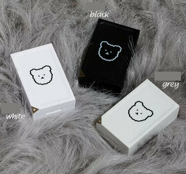 Hot selling simple frosted contact lens case, myopia contact lens case (Specification: Bear-[2 pairs, color remarks, no remarks, random delivery])