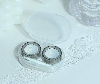 Hot selling contact lens transparent contact lens box (specification: gray)