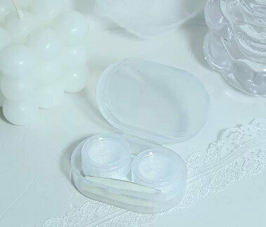 Hot selling contact lens transparent contact lens box (specification: white)