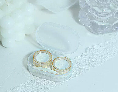 Hot selling contact lens transparent contact lens box (specification: orange)