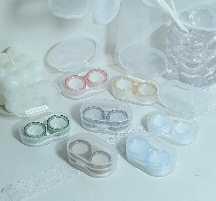 Hot Selling Contact Lenses Transparent Contact Lens Box (Specification: [Send 5 pieces, please leave a message for the color])