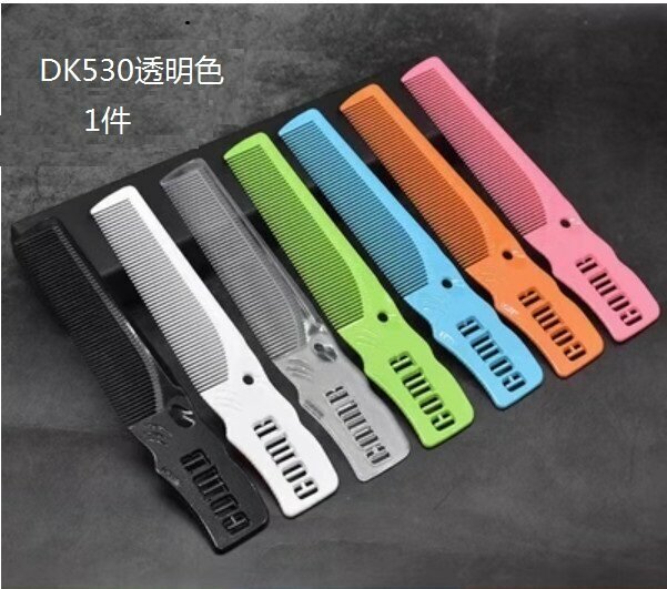 Hot selling push edge hair cutting comb (DK530 transparent color)