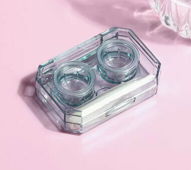 Hot selling all-in-one care box, simple contact lens box, portable contact lens companion box (specification: blue)