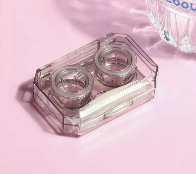 Hot selling all-in-one care box, simple contact lens box, portable contact lens companion box (specification: gray)
