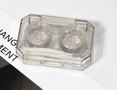 Hot selling no-twist cap contact lens box with multiple pairs of contact lenses (specification: B45 gray)