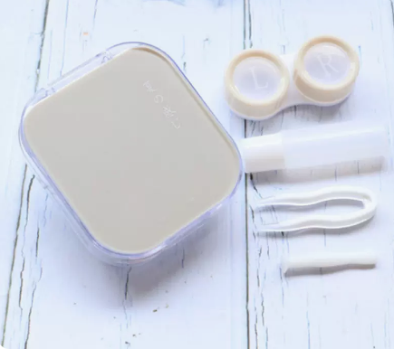Hot Selling Cartoon Mini Portable Contact Lens Storage Box Color Contact Lens Box (Specification: Summer Feeling-Qianxing)