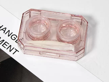 Hot selling no-twist cap contact lens box with multiple pairs of contact lenses (specification: B45 pink)