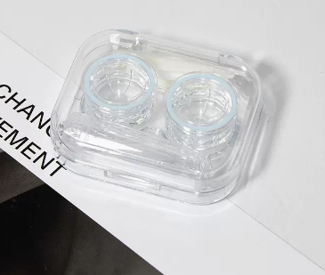 Hot selling no-twist cap contact lens box with multiple pairs of contact lenses (specification: as755 light blue)