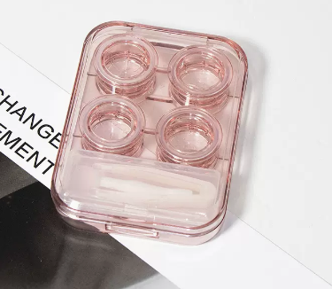Hot selling no-twist cap contact lens box with multiple pairs of contact lenses (specification: as635 pink)