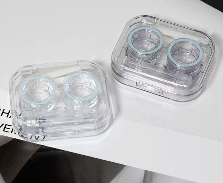 Hot selling no-twist cap contact lens box with multiple pairs of contact lenses (specifications: as755 light blue + as755 green)