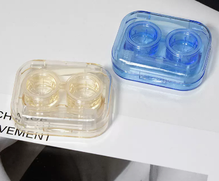 Hot selling no-twist cap contact lens box with multiple pairs of contact lenses (specifications: as755 Klein blue + as755 beige)