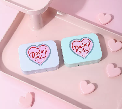 Hot Selling Contact Lens Case Color Contact Lens Case (Specification: A9056 [Green + Blue] Good Girl)
