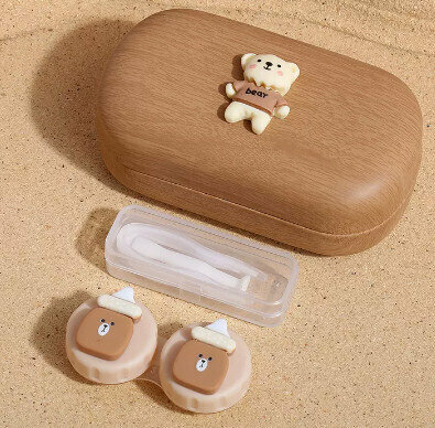 Hot selling contact lens case, contact lens case (specifications: brown outer box - small ice cream)