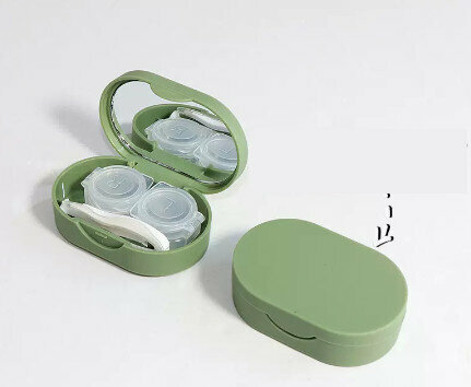 Hot Selling Contact Lens Case Color Contact Lens Case (Specification: CM-011 Silicone [Milkshake Green])