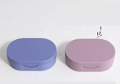 Hot Selling Contact Lens Case Color Contact Lens Case (Specification: CM-011 Silicone [Grape Blue + Bobo Purple])