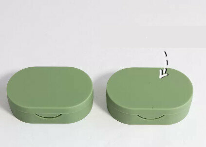 Hot Selling Contact Lens Case Color Contact Lens Case (Specification: CM-011 Silicone [Milkshake Green 2 Pieces])