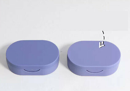 Hot selling contact lens case and contact lens case (specification: CM-011 silicone [grape blue 2 pieces])