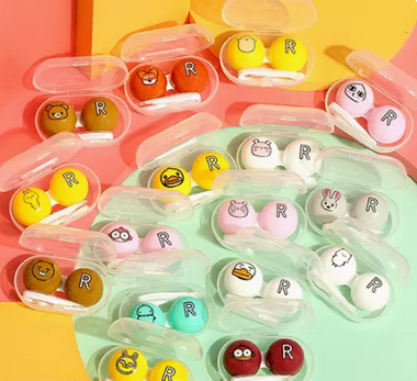 Hot selling contact lens case, care contact lens box (specifications: cartoon PP box, 6 pieces [special price, 6 pieces are sent randomly, customization is not supported)