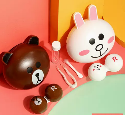 Hot selling contact lens case, contact lens care box (specifications: bear + rabbit (the same one -))