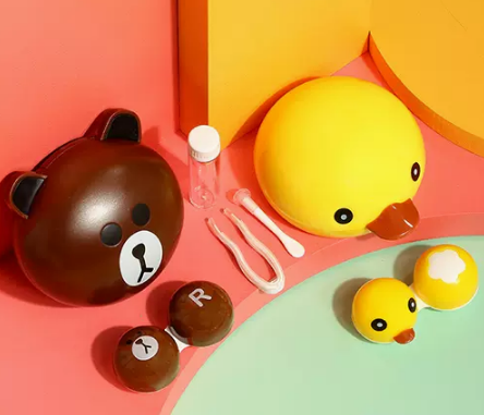 Hot selling contact lens case, contact lens care box (specifications: bear + duck (the same one -))