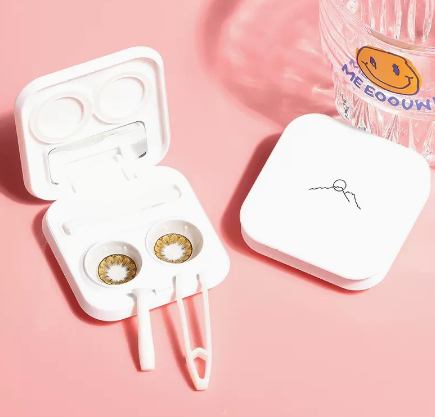 Hot Selling No-Twist Contact Lens Case Care Contact Lens Case (Specification: [White Sun])