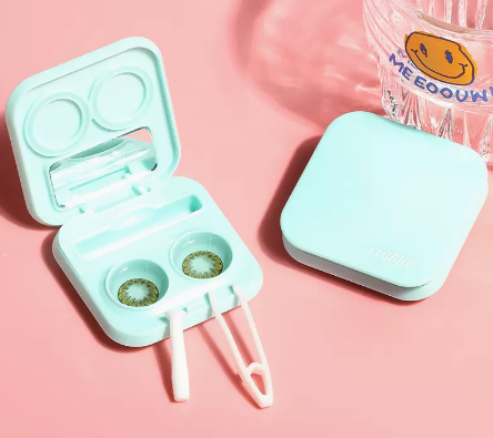 Hot Selling No-Twist Contact Lens Case Care Contact Lens Case (Specification: [Green Letters])