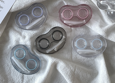 Popular transparent contact lenses for myopia and contact lenses, no need to twist the lid (specifications: love skylight style [one for each of 5 colors])