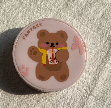 Popular transparent contact lens case, myopia glasses and contact lens case (specification: milk tea)