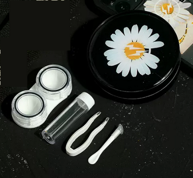 Popular contact lens case, myopia glasses and contact lens case (specifications: Lightning Daisy-Black Box Large Companion Box)