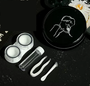 Popular contact lens case, myopia glasses and contact lens case (specifications: Avatar Daisy-Black Box Large Companion Box)