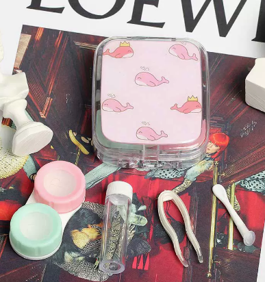 Popular contact lens case, myopia glasses and contact lens case (specifications: 6 small whales)