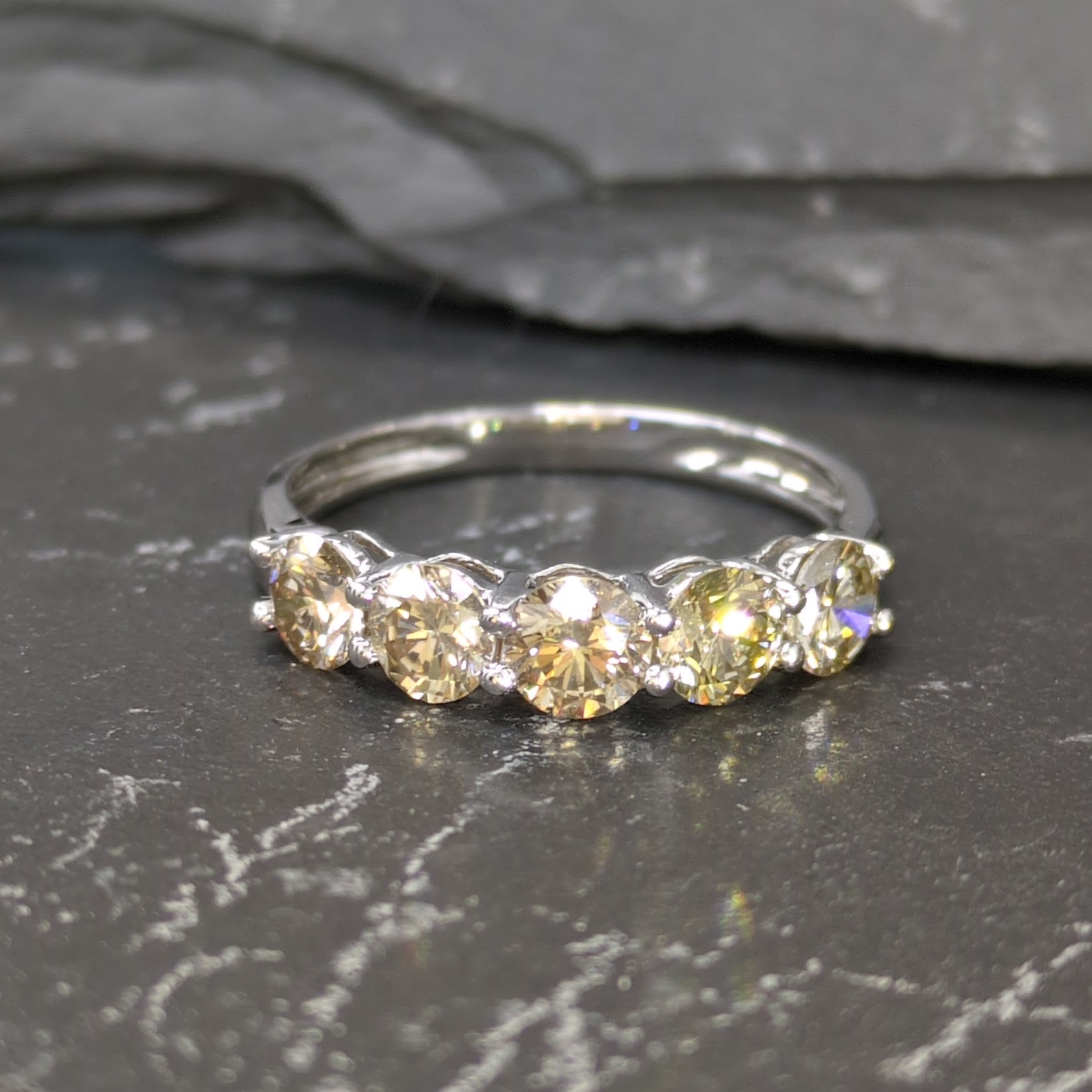 18K White Gold 1.21ct Fancy Brown Diamond Ring