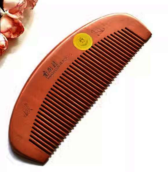 Popular solid wood comb peach wood (medium size simple (14.5 cm))