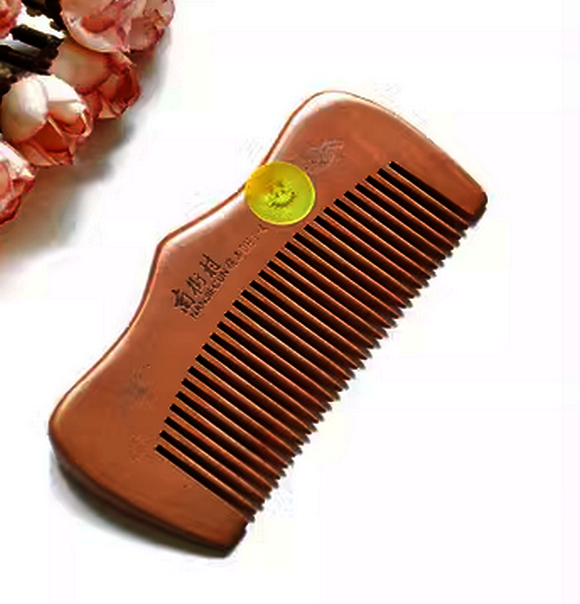 Popular Portable Comb Wooden Comb Small Density Teeth 11cm (Simple Pack)