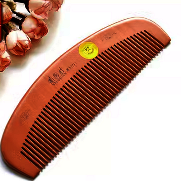 Popular solid wood comb peach wood (large size simple (16.5 cm))
