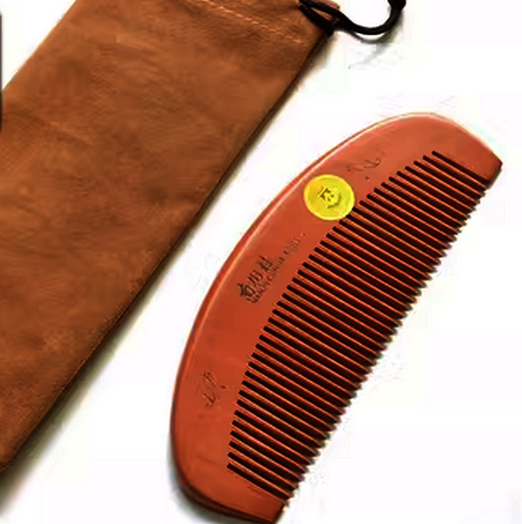 Popular solid wood comb peach wood (medium cloth bag packaging (14.5 cm))